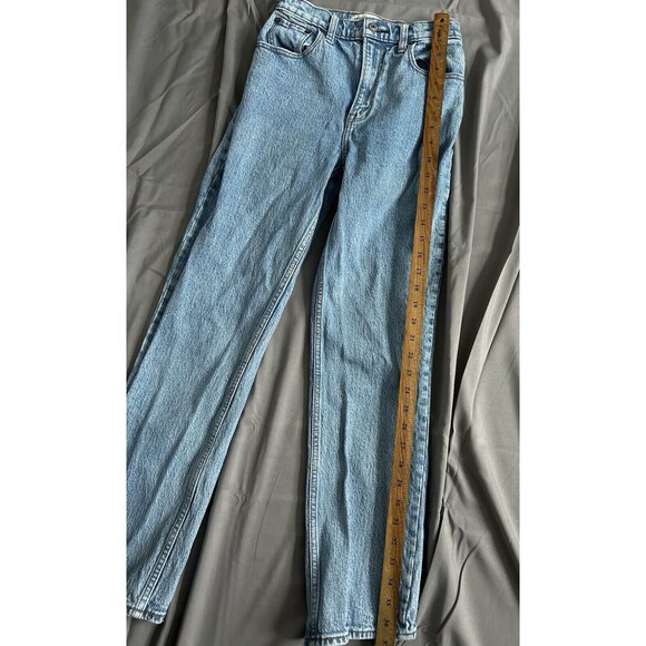 Abercrombie & Fitch Womens 90 Straight Ultra High Rise Jeans Light Blue 24/00 - Picture 6 of 6